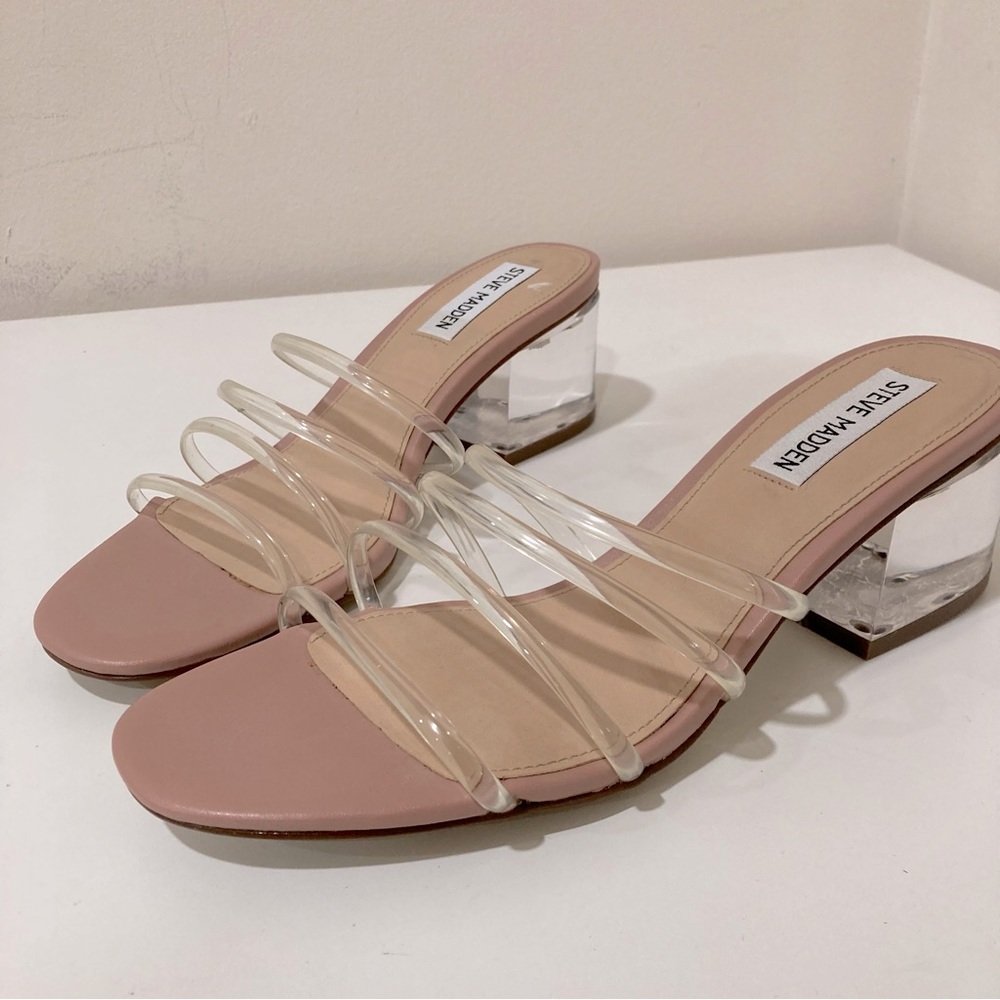 Steve Madden Jelly Clear Bubble Strappy Mule - 7.5